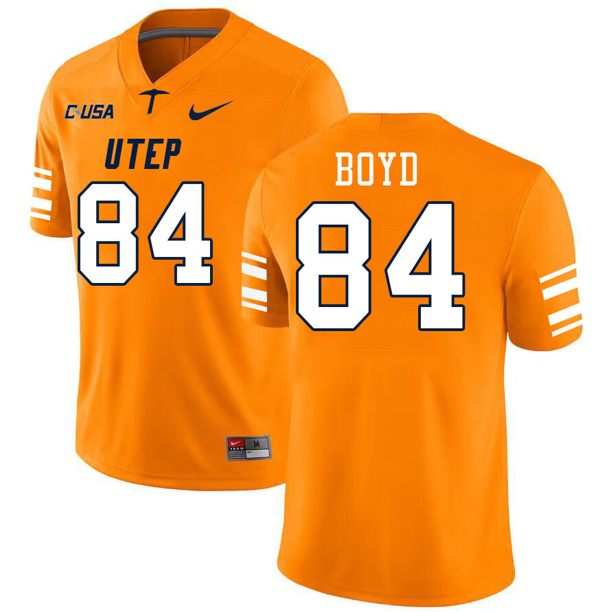 Men-Youth #84 Elijah Boyd UTEP Miners 2023 College Football Jerseys Stitched-Orange